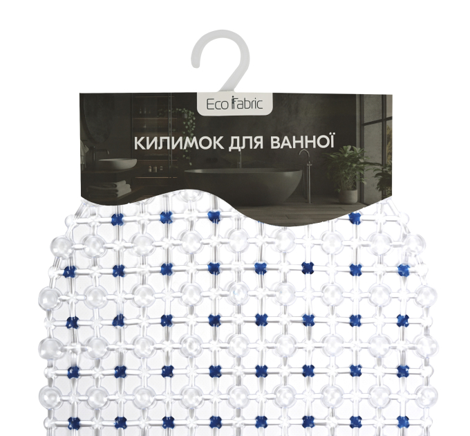 Килимок у ванну кімнату Eco Fabric 63*34 см КРАПКА, синій (6334-001) - фото № 3