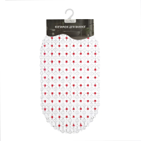 Килимок у ванну кімнату Eco Fabric 63*34 см КРАПКА, червоний (6334-003)