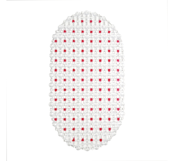 Килимок у ванну кімнату Eco Fabric 63*34 см КРАПКА, червоний (6334-003) - фото № 4
