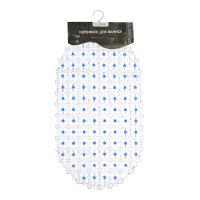 Килимок у ванну кімнату Eco Fabric 63*34 см КРАПКА, блакитний (6334-004)