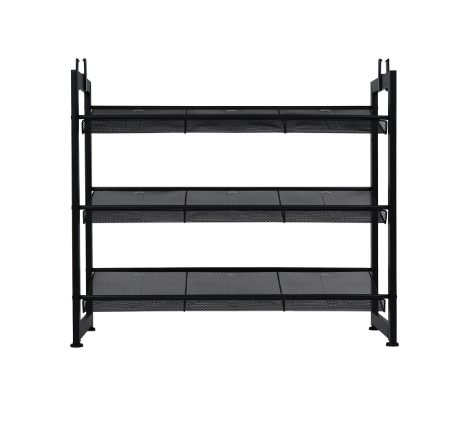 Полиця для взуття Eco Fabric 3 рівні 75*29.5*63 см, чорний (EF-7529-3) - фото № 4