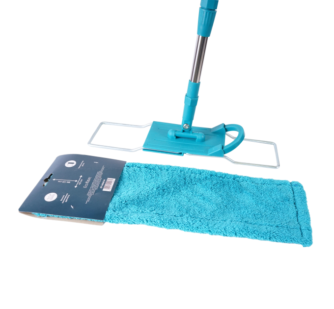 Швабра Eco Fabric из микрофибры 43см, ручка телескоп. 86-131см, бирюзовый (EF-4045-M) - фото № 3