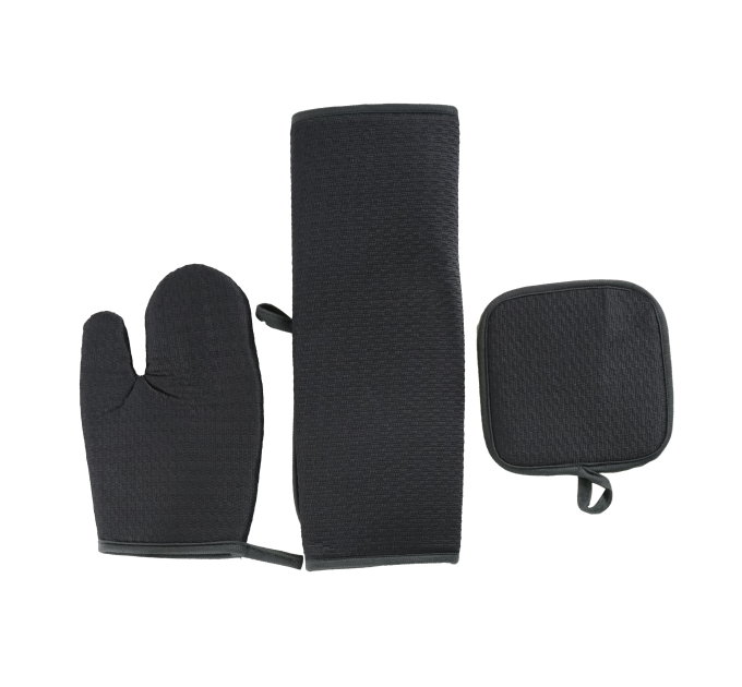Набір для кухні Eco Fabric (килимок для посуду 44*40 см, прихватка, рукавичка), сірий (EF-4340-GR) - фото № 2