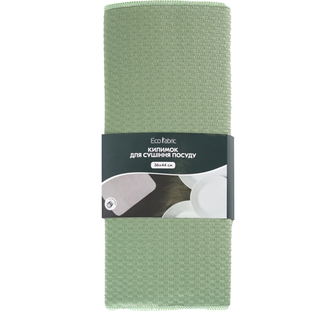 Коврик для сушки посуды Eco Fabric 36*44 см, зеленый (EF-3644-GR) - фото № 1