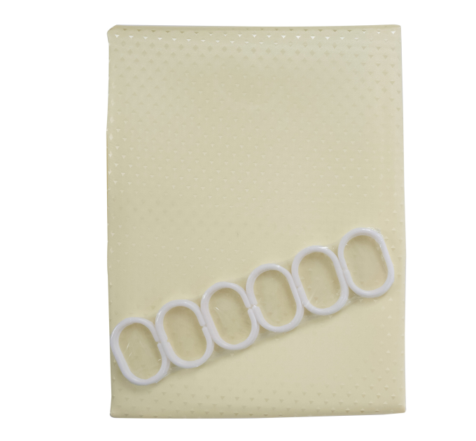 Шторка для ванної кімнати Eco Fabric ПІКА 180*180 см, бежевий (EF-1801-BG) - фото № 1