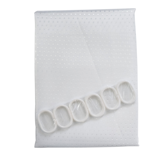 Шторка для ванної кімнати Eco Fabric ПІКА 180*180 см, білий (EF-1801-WH) - фото № 1