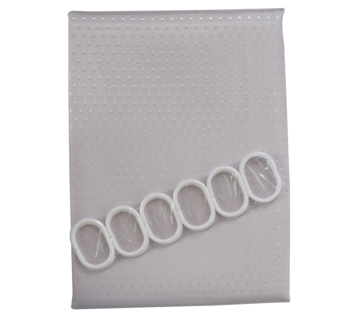 Шторка для ванної кімнати Eco Fabric ПІКА 180*180 см, сірий (EF-1801-GR) - фото № 1