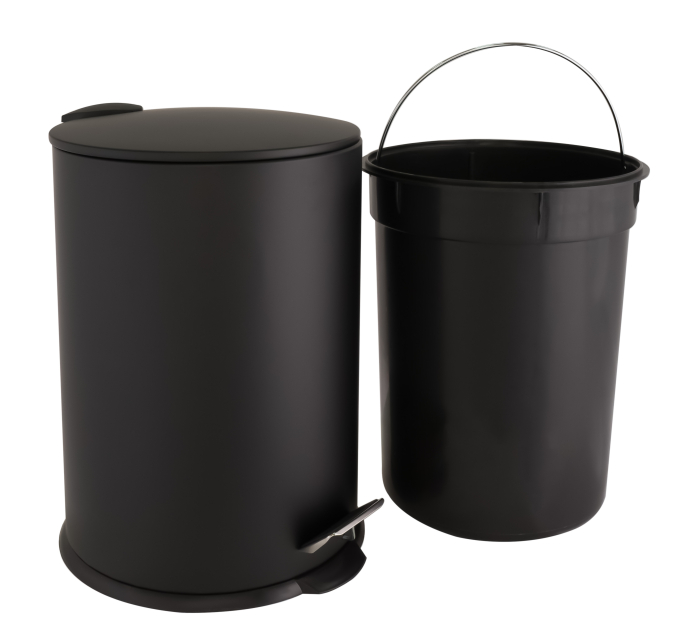 Мусорное ведро с педалью Eco Fabric 20л, матовый черный (EF-2944-20L) - фото № 3