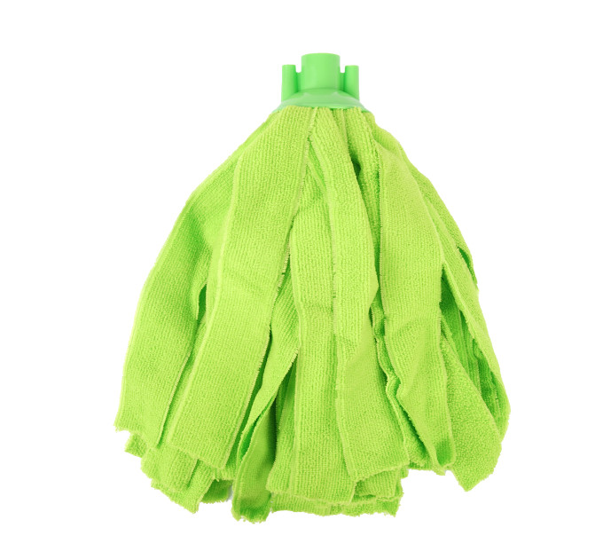 Насадка для швабри Eco Fabric МОП СПІДНИЧКА зі смужок мікрофібри 160г, зелений (EF-0160-MG) - фото № 4