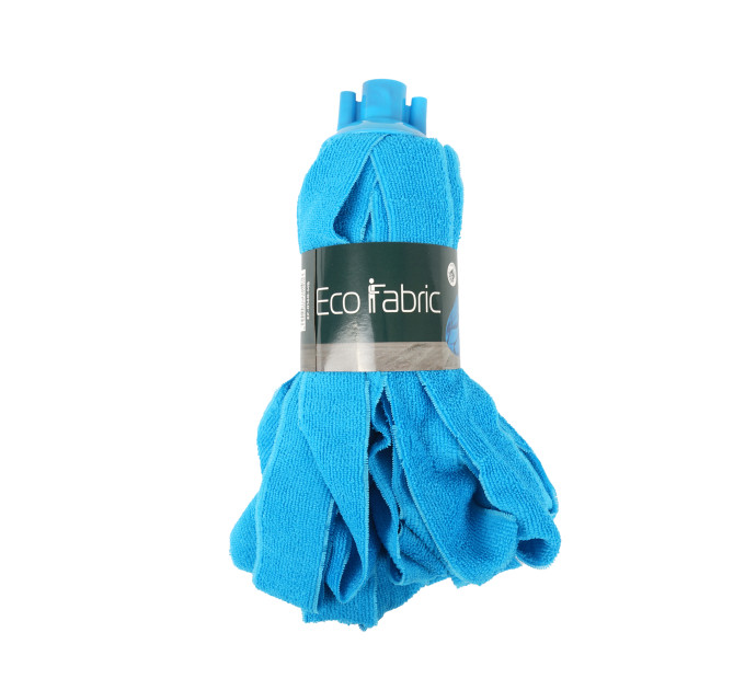 Насадка для швабри Eco Fabric МОП СПІДНИЧКА зі смужок мікрофібри 160г, синя (EF-0160-MB) - фото № 1