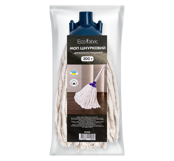 Насадка для швабри Eco Fabric МОП шнурковий 200 г (EF200) - фото № 6