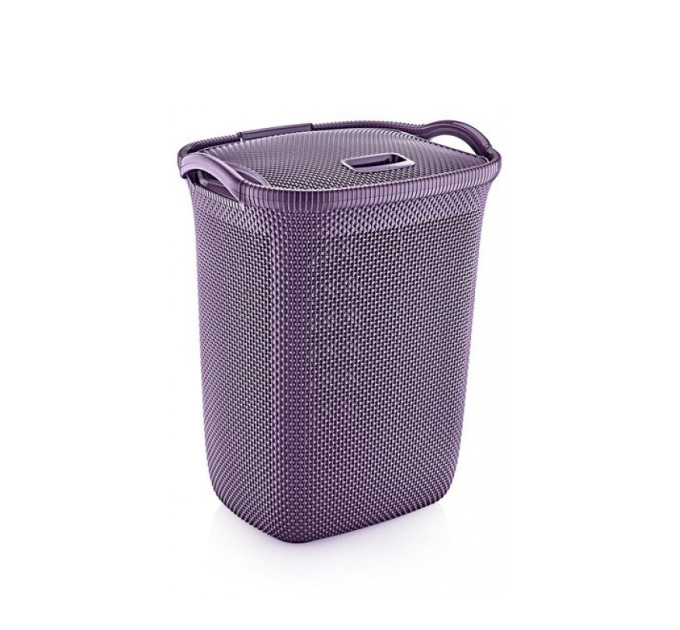 Корзина для білизни OZ-ER Plastik HONEYCOMB 63л, фіолетовий (N008-X88) - фото № 1