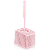 Йоржик для унітазу OZ-ER Plastik KNIT RECTANGLE, рожевий(O006-X65)