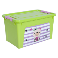 Контейнер Алеана Smart Box 3.5 л з декором Pet Shop, оливковий/рожевий, (124045)