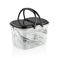 Корзина для пикника OZ-ER Plastik GO GO 24.5 л, білий мармур (D032-X128)