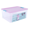 Контейнер Алеана Smart Box 7.9л з декором Pet Shop, прозорий/рожевий/бірюзовий (124046)