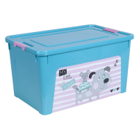 Контейнер Алеана Smart Box 27л з декором Pet Shop, бірюзовий/рожевий(124048)