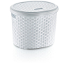 Корзина для білизни кругла з кришкою OZ-ER Plastik РОТАНГ 17л, білий (S027-X24)