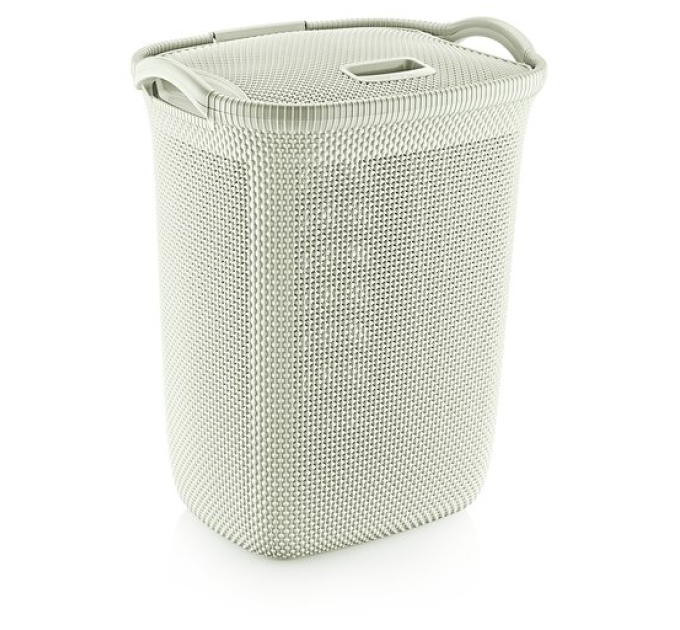 Корзина для білизни OZ-ER Plastik HONEYCOMB 63л, кремовий (N008-X21) - фото № 1