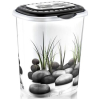 Корзина для білизни овальна з кришкою OZ-ER Plastik GO GO 41л, камни (D0012-X04)