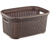 Корзина для білизни без кришки OZ-ER Plastik KNIT 25л, коричневий (O003-X23)