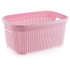 Корзина для білизни без кришки OZ-ER Plastik KNIT 25л, рожевий(O003-X65)
