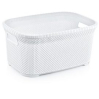 Корзина для білизни без кришки OZ-ER Plastik HONEYCOMB 25л, білий (D079-X24)