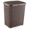 Корзина для білизни з кришкою OZ-ER Plastik KNIT 48л, коричневий (O001-X23)