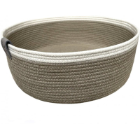 Кошик бавовняний Aesthetic Home 25*10см, айворі/какао (SHB-АК01M)