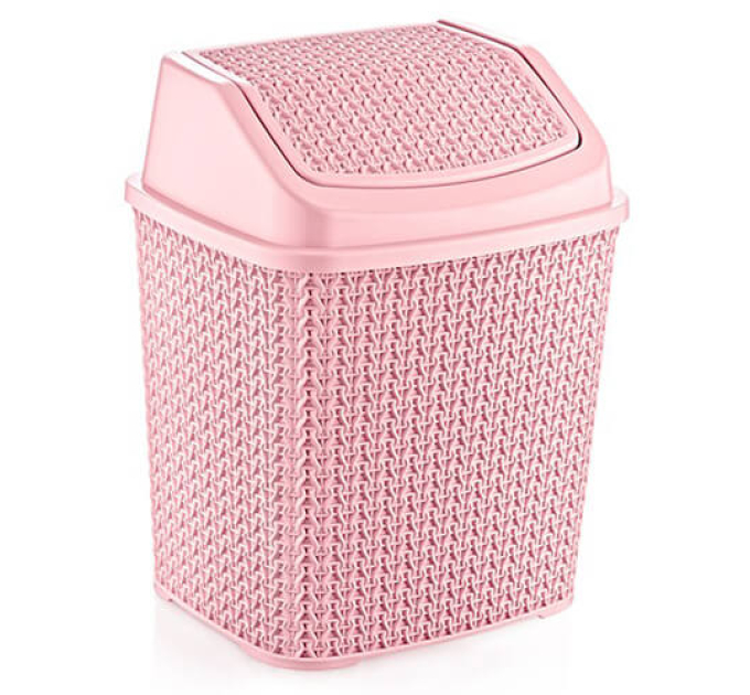 Відро для сміття OZ-ER Plastik KNIT 6.2л, рожевий(O005-X65) - фото № 1