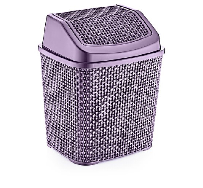Відро для сміття OZ-ER Plastik HONEYCOMB 6.2л, фіолетовий (N009-X88) - фото № 1