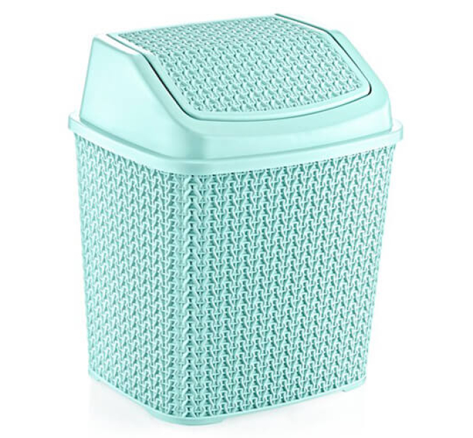 Відро для сміття OZ-ER Plastik KNIT 6.2л, бірюзовий (O005-X66) - фото № 1