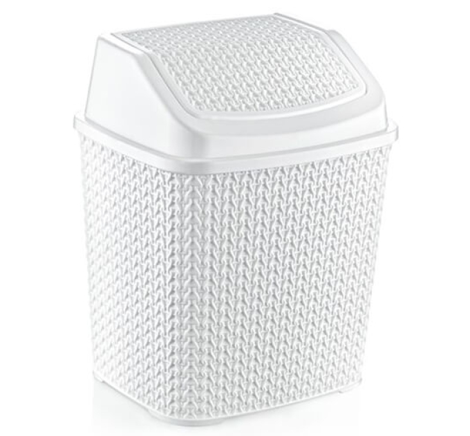 Відро для сміття OZ-ER Plastik KNIT 6.2л, білий (O005-X24) - фото № 1