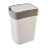 Відро для сміття Алеана ЄВРО 25л з кришкою, біла роза/какао (1123067)