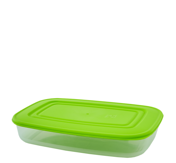 Контейнер для харчових продуктів Алеана прямокутний 0.95л, прозорий/оливковий (167023) - фото № 1