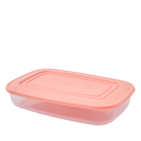 Контейнер для харчових продуктів Алеана прямокутний 2.5л, прозорий/абрикосовий (167025)