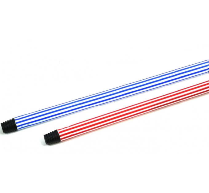 Ручка для мітли, швабри Metalstick прорезинена, 120см * 0,23мм, червоно-біла (120REZ-R-RO) - фото № 1