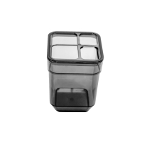 Склянка для зубних щіток Eco Fabric CUBE, прозоро-чорний (TRL-8025-TB)