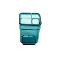Склянка для зубних щіток Eco Fabric CUBE, прозоро-бірюзовий (TRL-8025-TT)